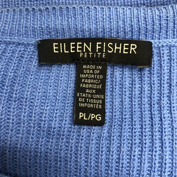 Eileen Fisher petite organic cotton silk blend crewneck longsleeve sweat… - Picture 3 of 6